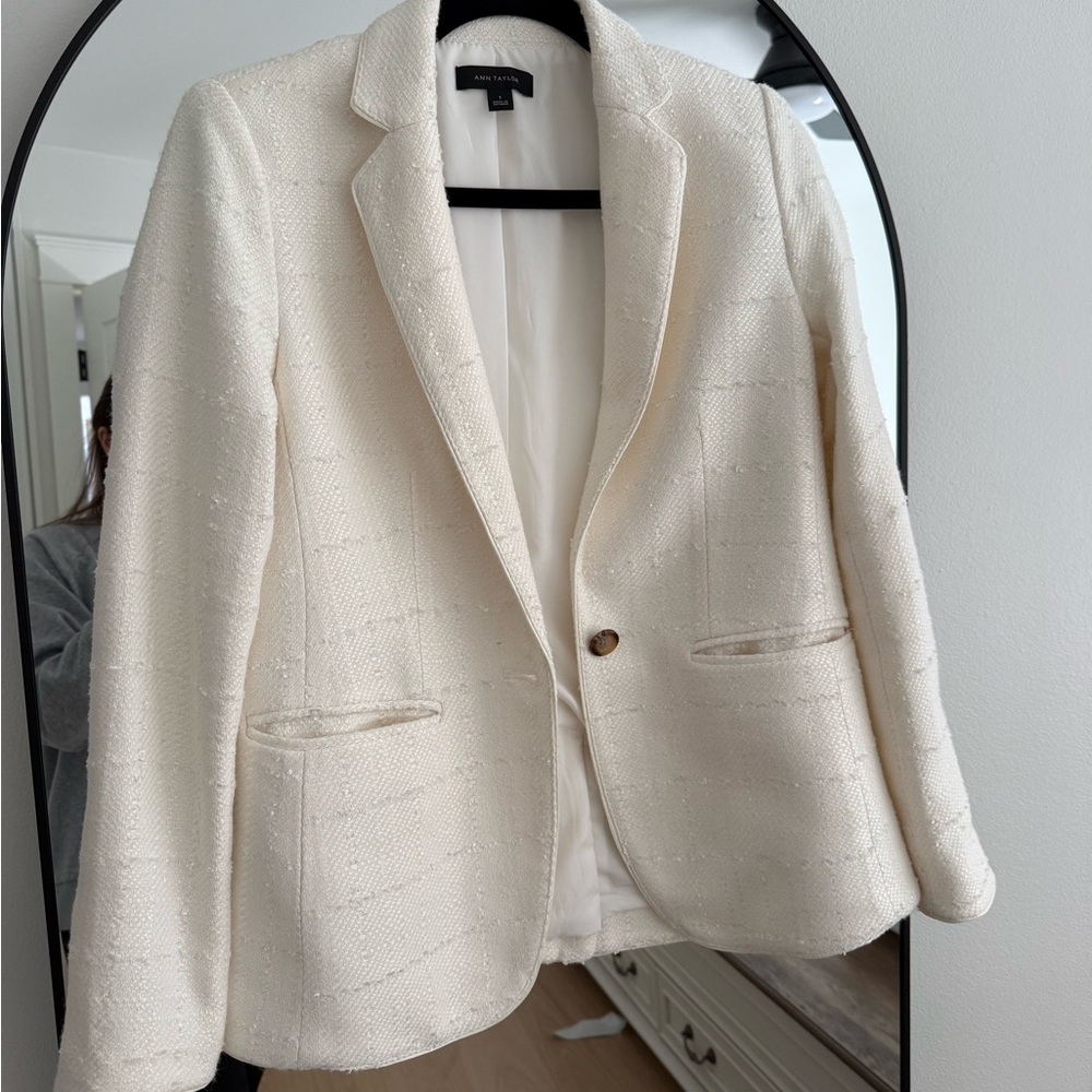 Ann Taylor Cream Women's Blazer